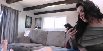 Hot step sis helps brother cum (Monica Sage)