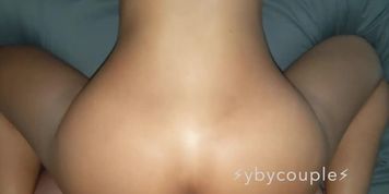 Skinny Asian/Ebony Babe Gets A Creampie During Quarantine