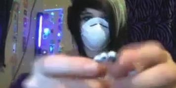 Emo Cam Girl Shows Off Her Boobs