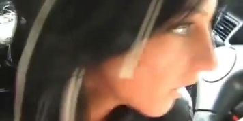 Mom with big boobs sucks and fucks in her car