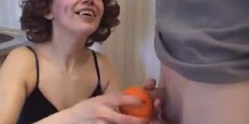Hot Russian Cougar Fucks Young Guy Kitchen