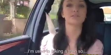 Czech teen hitchhiker gets her ass cumshot