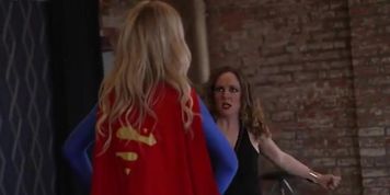 Superheroine Supergirl Battles and Is Defeated by Sinstra