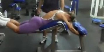 Strong girl at gym
