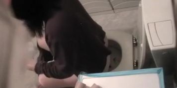 Japanese wife W&uuml;rstchen on toilet twice in 15 minutes