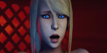 Samus Aran Vs Big Lizard Cock