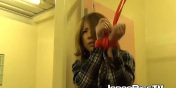 JAPAN PISS TV - College Japanese chick cannot hold it in and pisses herself