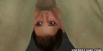 Sexy 3D cartoon babe sucking on a zombies cock