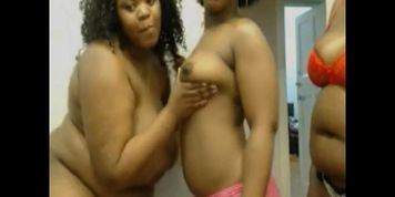 BBW  chick with afro and horny tits  - video 1