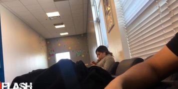 Flash Milf In Waiting Room