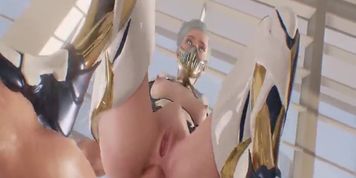 Mortal Kombat X11 Frost Ride Squirting While Being Ass Fucked By Big Dick