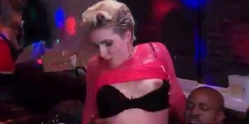 Mad dance party with crazy girls in nightclub