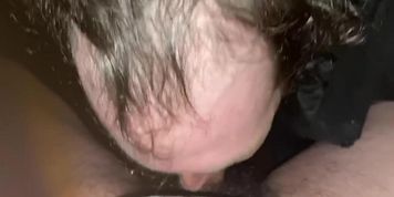 White homeless guy sucking my little cock