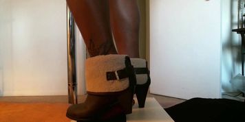 Cock Crushed and Trampled until cum under hot ebony boots