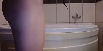 Masturbating with finger in pussy and ass