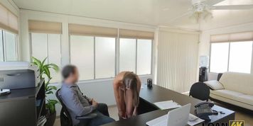 LOAN4K. College trip worth to be fucked by loan manager on his table