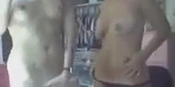 Crazy teens strip on can and turn lesbian