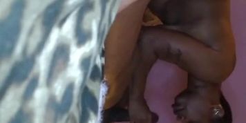 Riding his cock so good the sheet cover half of the video (Good head)