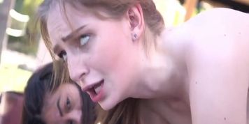 Young whores play BDSM with anal sex and whipping