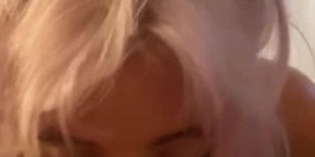 drunk girl gets cum all over face 
