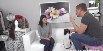 Amazing Brunette Getting Pounded On The Casting Couch