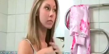 Krystal fucked in the bathroom.
