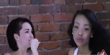 4 girls challenge one another to find the best kisser