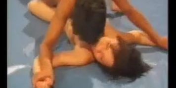 Joanna vs Jessica Woman Oil Wrestling