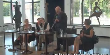 Candid Shoeplay Feet Dangling Flats During Meeting