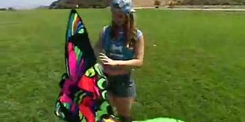 PREMIUMGFS - Cute Little April Outdoors Sucking A Popsicle (April Blue)