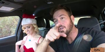 Horny petite Haley Reed fucks a stranger for a ride