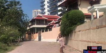 Thai teen gf looks hot in a dress but better with a cock inside her holes