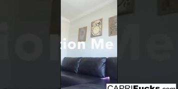 Capri oils up her perfect boobs and ass
