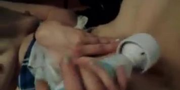 Slutwife playing with her meaty pussy