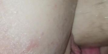 Amateur wife take deep fist from behind