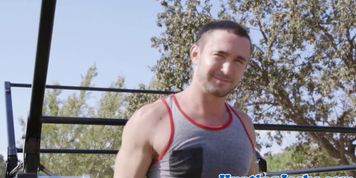 Bearded jock rims hot stubbly stud
