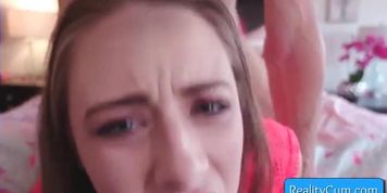 Naughty blonde teenager slut Allie Nicole enjoy getting fucked deep and hard by huge dick from behind