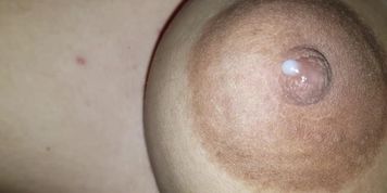 Pressing The Breast Tits Tits Nipples Milk 55