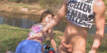 Lithuanian teen gets an anal outside