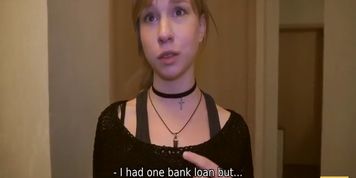 DEBT4k. Agent uses young doll like a cheap whore because of debts