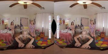 Anny Aurora, meets up with Jazlyn Ray and Lilly Bell to share a big thick dick