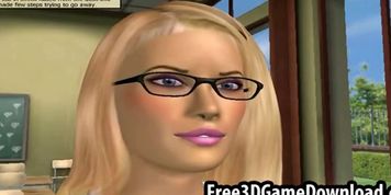 Gorgeous 3d cartoon babes in school uniforms undressing