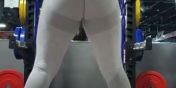 Candid Black Gym Booty 