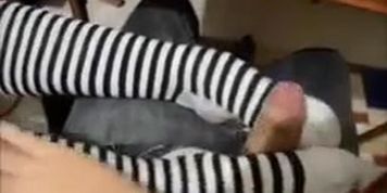 Worn Out Socks Footjob
