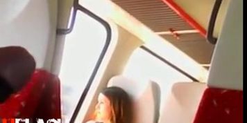 Hot Train Girl  Gets Flashed By A Purple Dick