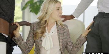 Stunning Blonde Takes On Two Large Cocks (Jovan Jordan, Karla Kush)