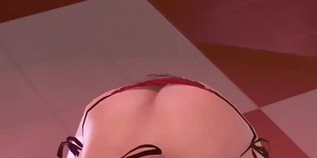 Honoka DOA Sexy Dancing on Pole