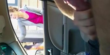 Man masturbates in car