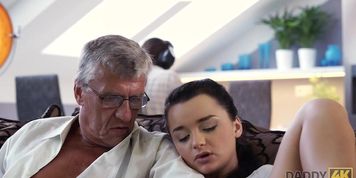 DADDY4K. Bf's dad and his huge dick never make me bored