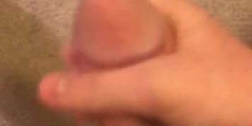 18 year old boy jerks off his 5 inch dick in bed